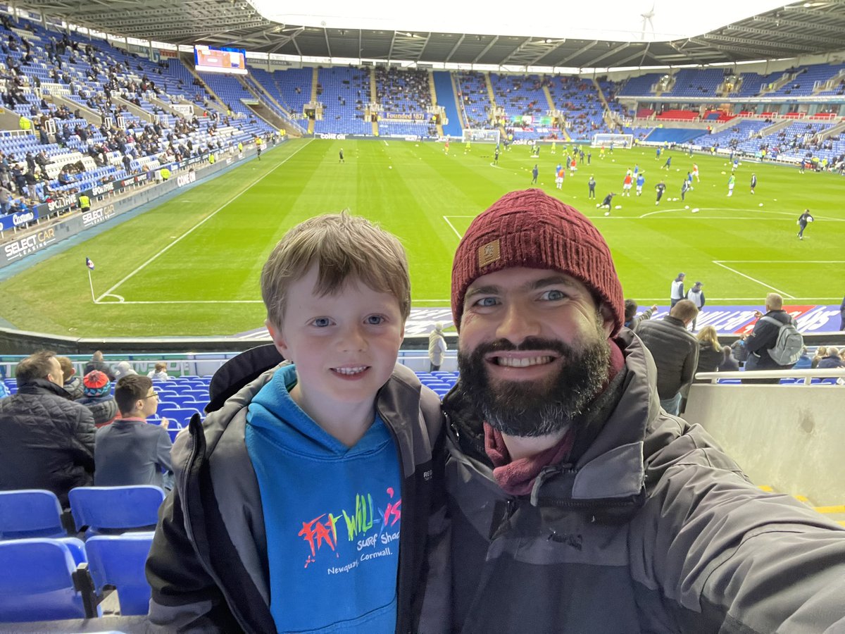 A rite of passage. My sons first football match. Cmon URRRRZZZZZ! #readingfc