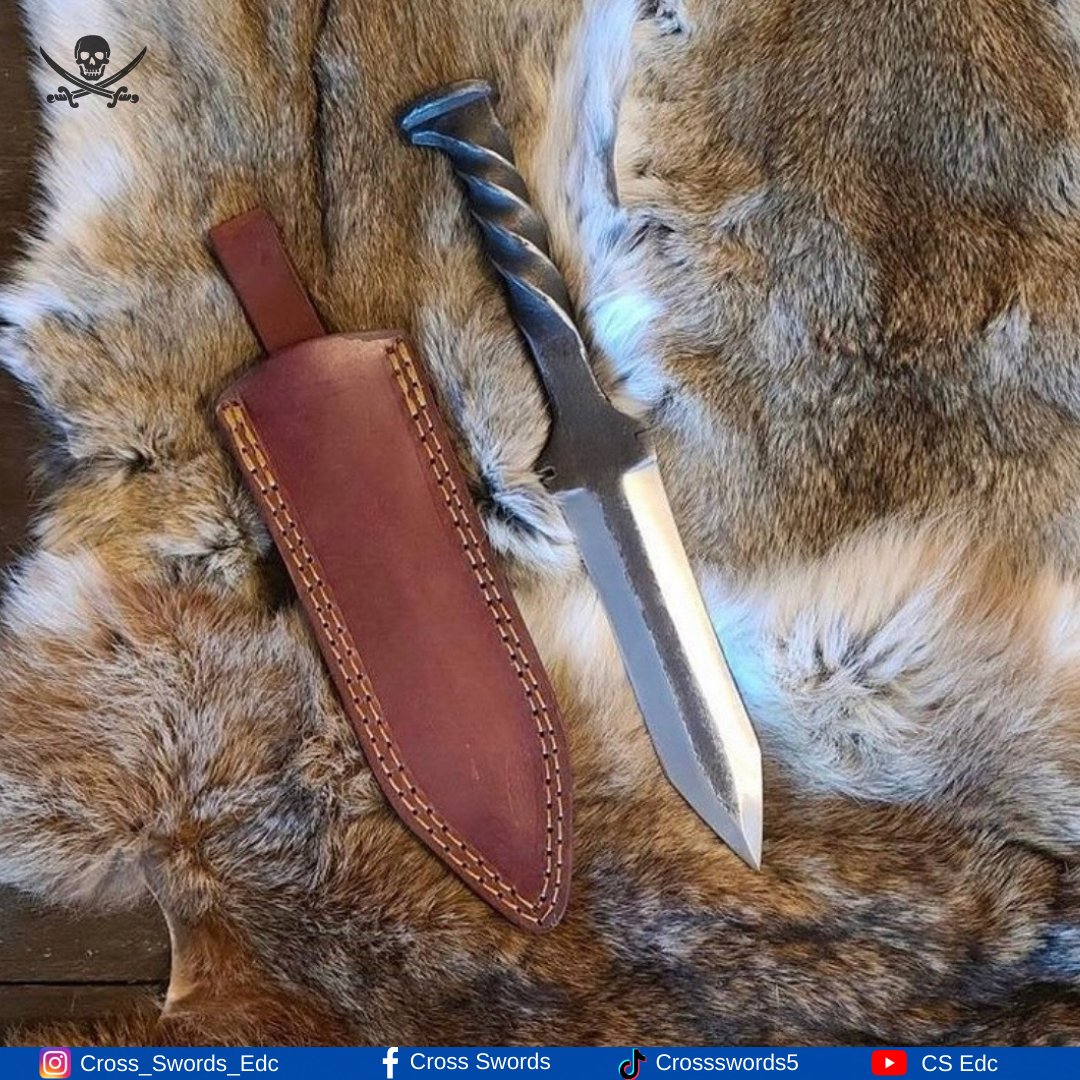 CrossSwords5's tweet photo. A Beautiful Custom Handmade Carbon Steel Dagger Knife Totally Usable Knife

Description:

Overall Length: 12 (inches)

Blade Length: 7.0 (inches)

Handle Length: 5.0 (inches)

Blade Material: Carbon Steel

Sheath: Pure Leather Sheath

#knife #knifemaking #knifeauction #knifeporn https://t.co/XihN04sK4u