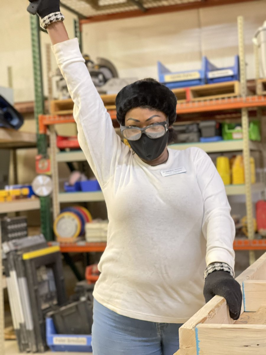 Today was a true example of the community coming together for one common goal: building the walls for Karen's home.

Karen was joined by fellow future homeowner Hazel, <a href="/Truist/">Truist</a>, Alpha Phi Omega - WFU, the Wake Forest University Habitat Club, and The Do School

#winstonsalemweekend