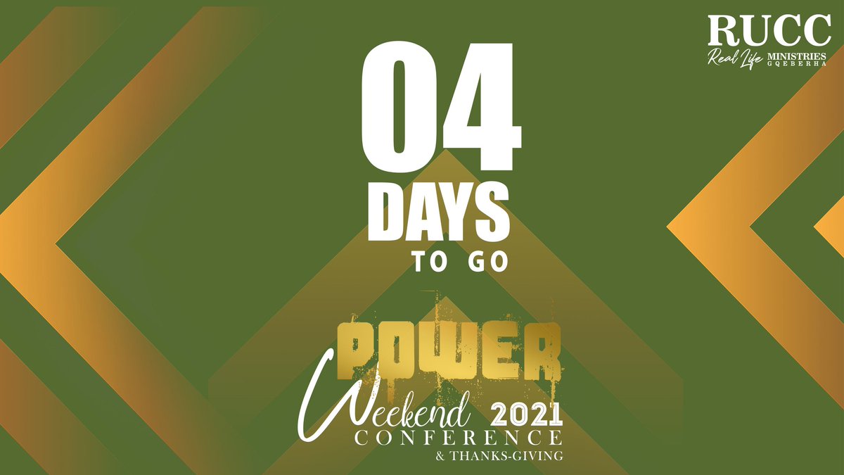 ruccgqeberha's tweet photo. 4 Days to go! #PowerWeekendConference2021 #MegaNovember #Restored https://t.co/xHEtAZoHUr