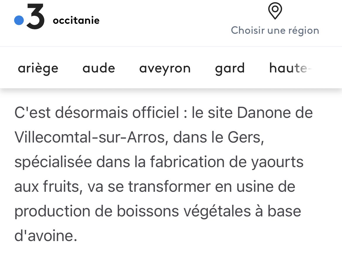 hugoclement's tweet photo. @AgriSkippy @Danone Quelles sont vos sources qui vous permettent d’écrire que l’usine va utiliser des amandes importées de Californie ? 

Selon France 3, elle va produire du lait végétal « à base d’avoine ». ⬇️

https://t.co/MYV9yyIznh https://t.co/n0EDjKJ0KK