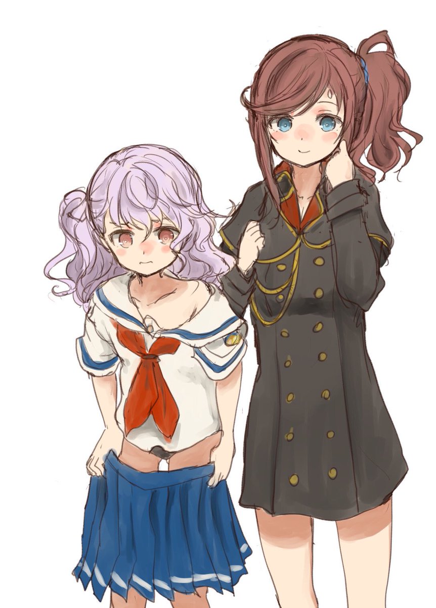 #テア・クロイツェル生誕祭2021 #伊勢桜良誕生祭2021 #はいふり 
折角なので衣装交換。といってもテアの服をー桜良は着れないでしょうから桜良はコートだけ。あとテアの下は黒だと思ってます。 