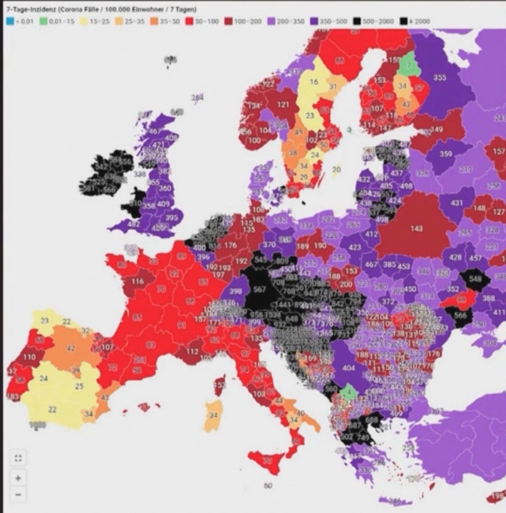 submergingmkt's tweet photo. #COVID #WaveIV Germany is the epicenter, in cases per capita. Also accounts for >a fifth of the EU area’s economic activity. https://t.co/ucq4q8lDQF