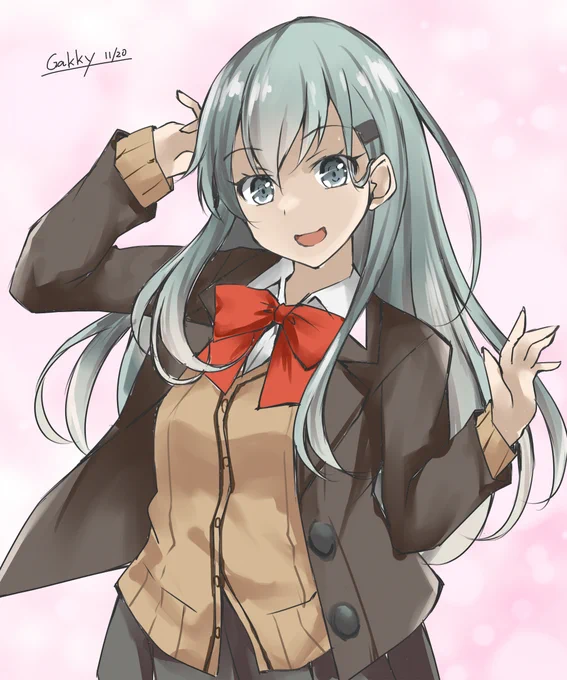 #艦これ版真剣お絵描き60分一本勝負_20211120
#艦これ版深夜の真剣お絵描き60分一本勝負 
やっほー、す・ず・や・ダヨー! 