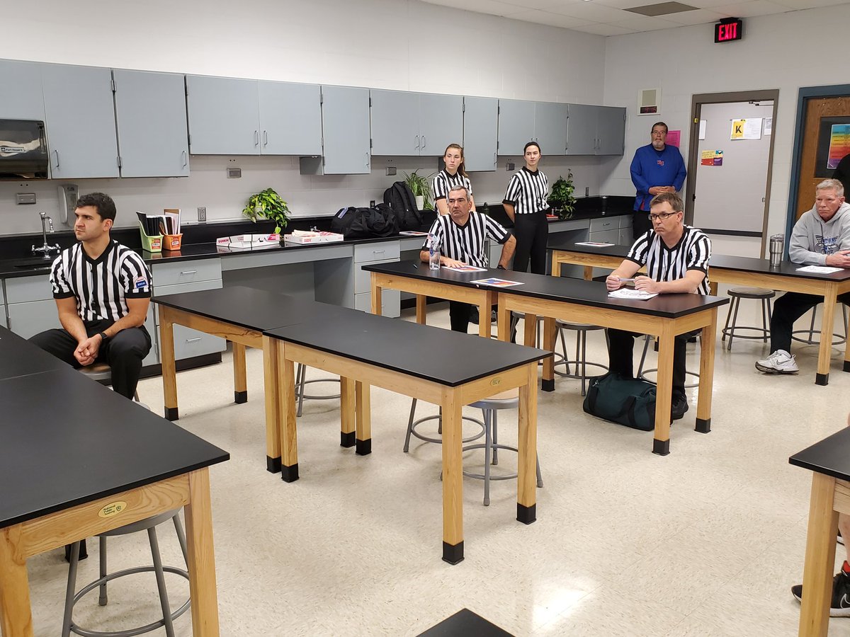 KSHSAA's tweet photo. Glad to have a good number of new officials at the BB clinic and veterans giving back. https://t.co/xO17md5pZ9
