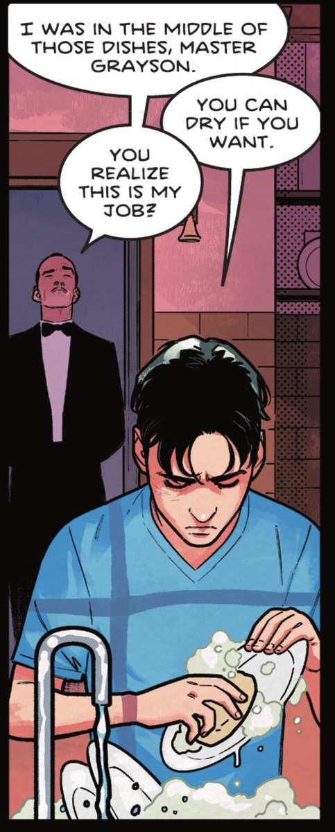 nerdybirdy80's tweet photo. See? Dick absolutely spent time with Alfred in the kitchen growing up, it’s how he bonds with them https://t.co/BCiqTk5p27