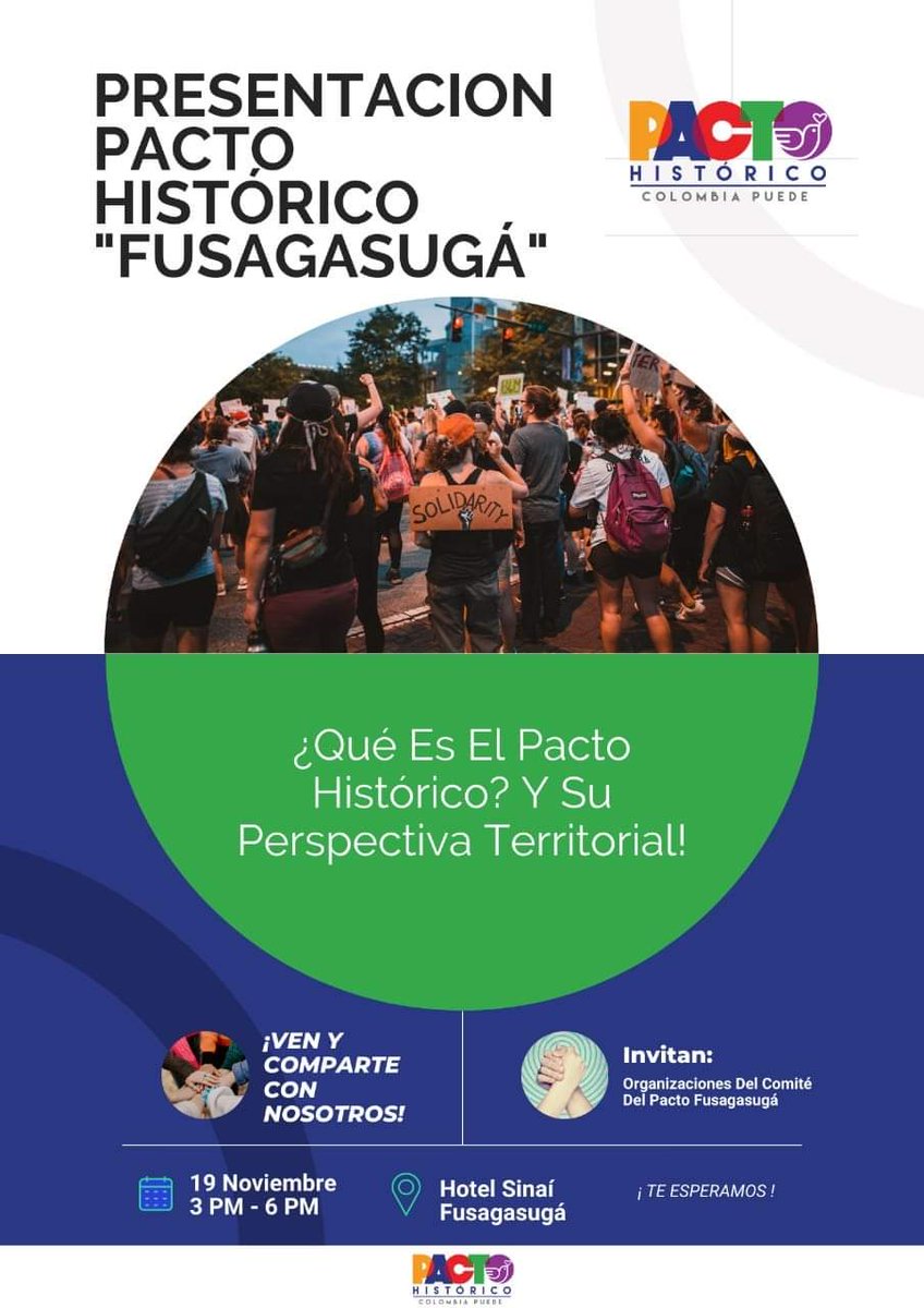 alexandravasoch's tweet photo. Agradecimiento por la invitación a participar del lanzamiento del #PactoHistórico de Fusagasugá.
Hablamos del fortalecimiento de la Ciencia colombiana, la defensa de los derechos de las mujeres y el papel de la la ciudadanía en un gobierno democrático.

#TransformarCundinamarca https://t.co/s2sO2BmGOb