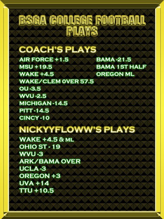 BSGAPOD's tweet photo. TELL ME IT ISN’T A PERFECT COLLEGE FOOTBALL SATURDAY! 
TIME TO DOMINATE OUR BOOKIES! 
@nickyyfloww 
@BSGACOACH  
GRAPHICS 🔥 @theycallmebeef 
#GamblingTwitter #bettingtips #CFBPlayoff https://t.co/XqmiRTAS4y
