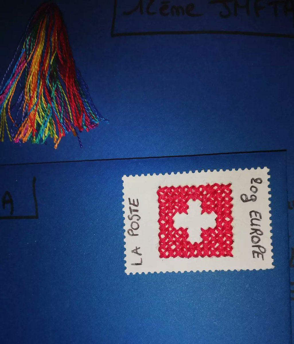Bulle_Tine's tweet photo. Hop première participation à la journée mondiale du faux timbre d'artiste ! Reste à voir si elles arriveront à destination 😁 

Merci @mazzocchintony et @emmacriture

#mailart #jmfta2021 #fauxtimbre #embroidery https://t.co/EH4Zy0peoI