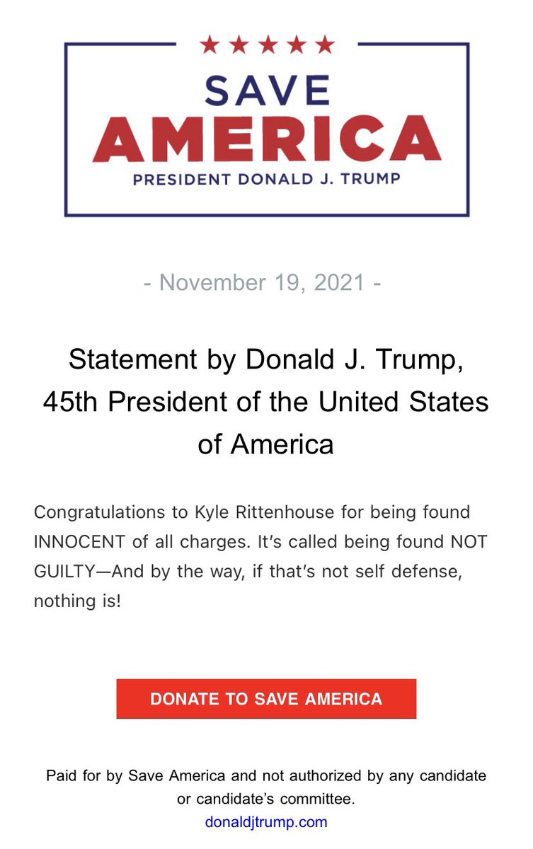 RSBNetwork's tweet photo. Statement by Donald J. Trump, 45th President of the United States of America https://t.co/H8pRg8KzSC