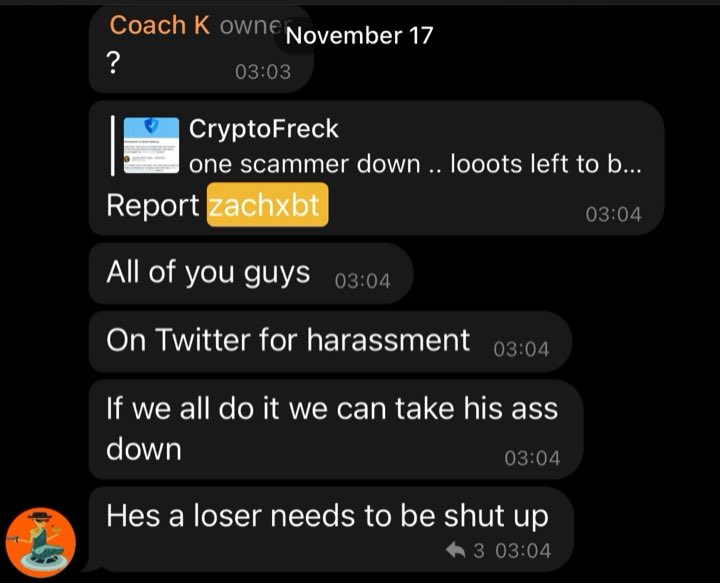 zachxbt's tweet photo. Man this guy is relentless… Don’t go attacking his Twitter but you can see how people show their true colors. https://t.co/HCOd3Ho1pj