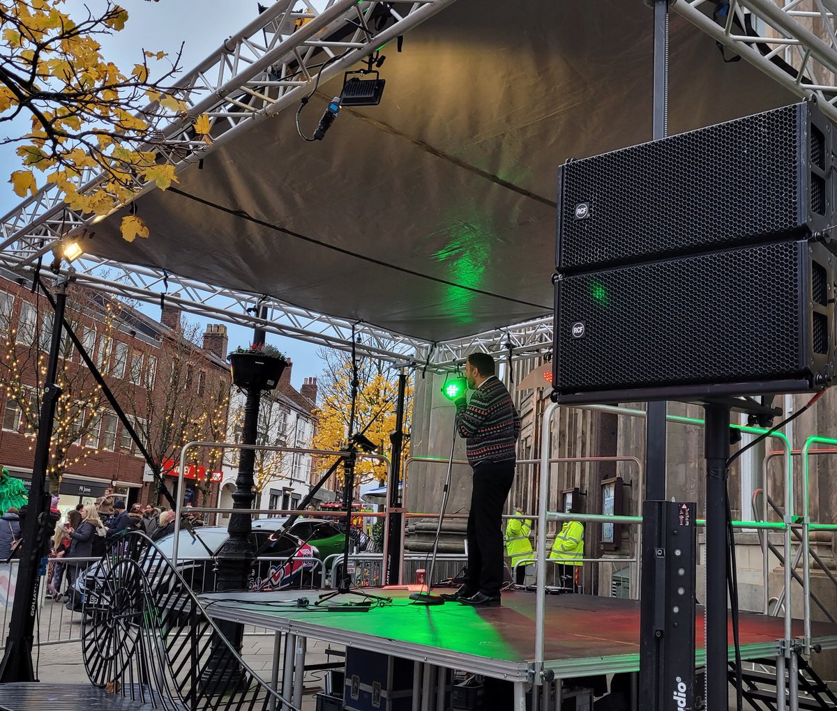 It's now the run up to Christmas! Our first Christmas light switch on of the year with our friends at @silk1069radio in Macclesfield. #lifeislive #wemakeevents #Christmas