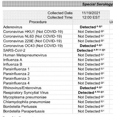 Ok, so I've been doing pediatrics for 15 years but never before have I had a patient with 5 identifiable viruses. 😫
It's going to be a bad winter.