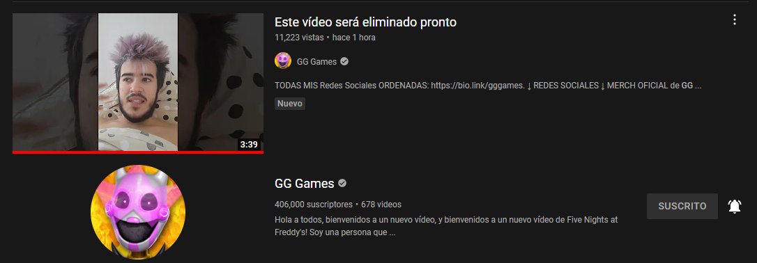 FNAFArmyOffic's tweet image. Muchas fuerzas y ánimos para GG Games, vayan a ver su último video donde explica mejor su situación! 🙏

#GGGames #FNAF #FNAFArmy

youtube.com/watch?v=kOU9nO…