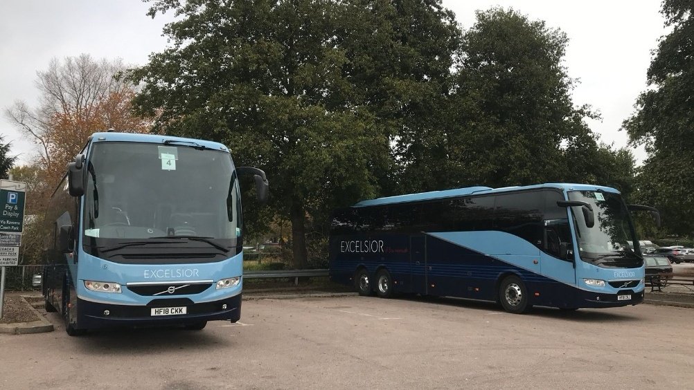 ExcelsiorCoach's tweet photo. A busy day for the @ExcelsiorCoach #team.  Fleet no: 5, 6 and 7838 completing tours for #MSAmadea whilst fleet no: 1 heads over the border but not forgetting the drivers completing @firsttravelsol work in #Weymouth.  #thankyou 🙏 #effortlesscoachhire https://t.co/jGartnl7zB