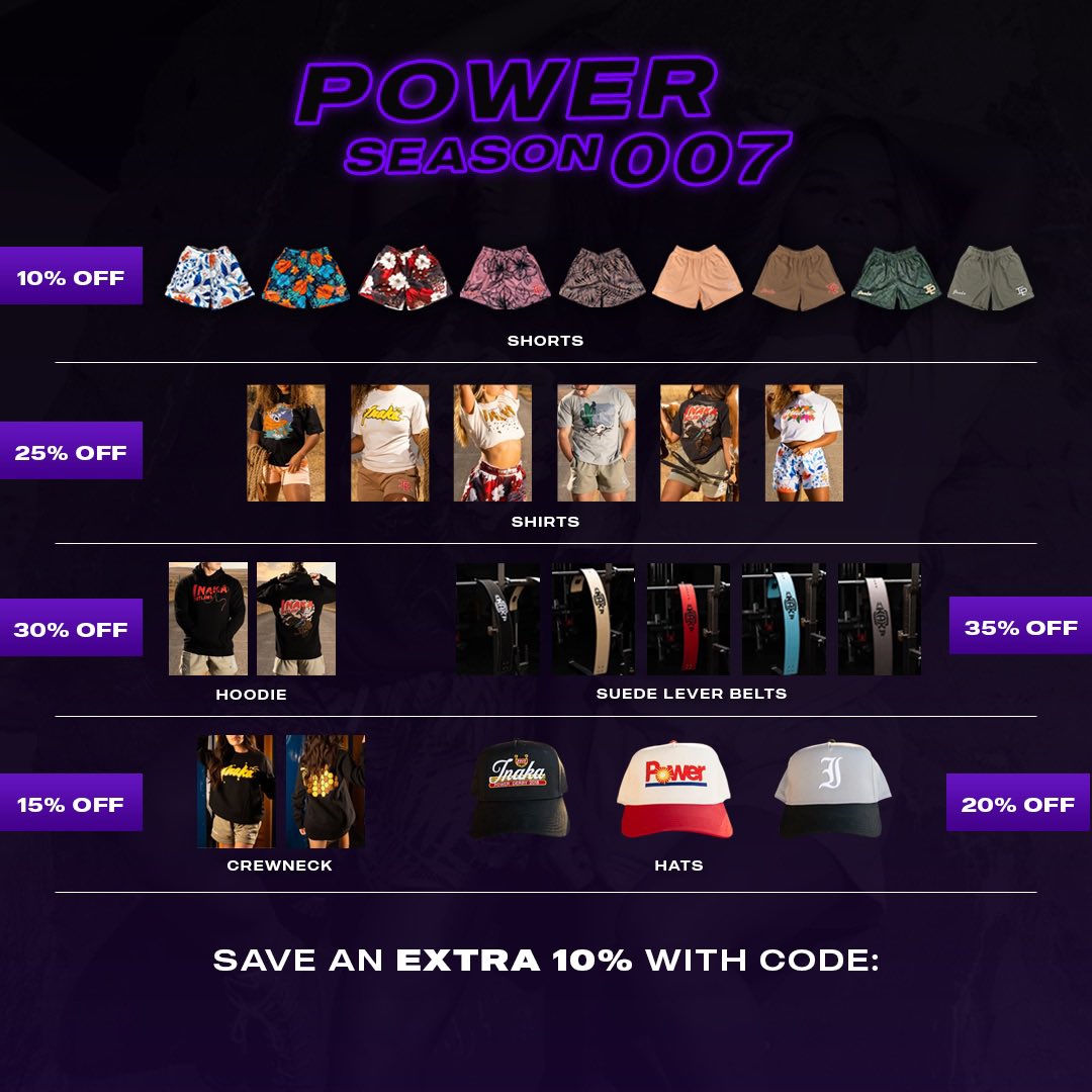 InakaPower's tweet photo. 🚨 GIVEAWAY #4 🚨
another day another giveaway 😈

retweet this tweet 🔁
tag a friend 🫂
pick out your two favorite items and we’ll pick FOUR winners to win 🩳👕
good luck 🍀 https://t.co/eRpNJfC3CM