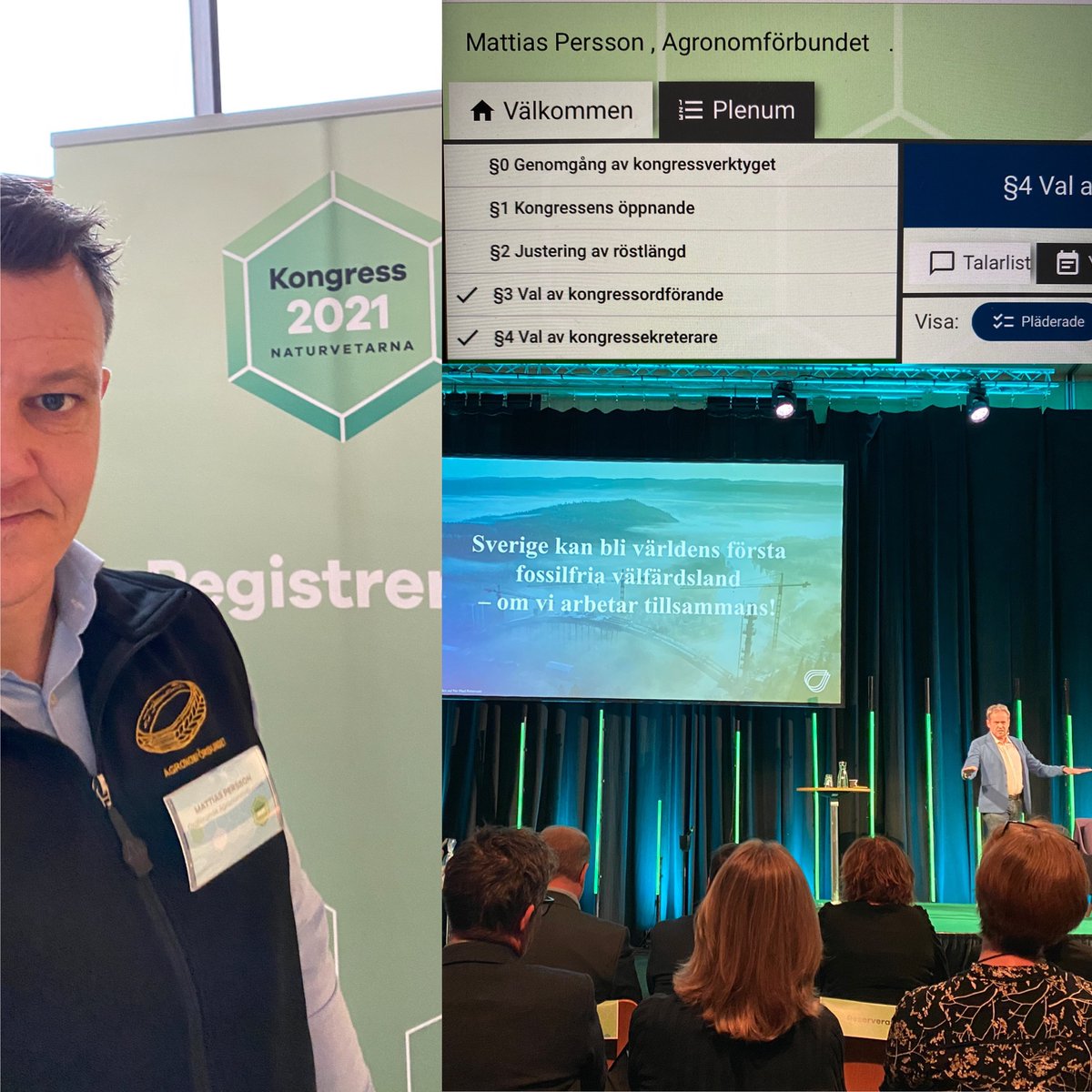”Jag är skitstolt över att vara #agronom sa inledningstalare <a href="/svanteaxelsson/">Svante Axelsson</a> på #Naturvetarna kongress 2021.Under 2 dagar har olika frågor som rör oss Naturvetare &amp; dess styrelse avhandlats. Agronomförbundet är en professionsförening i Naturvetarna,ordförande Mattias var på plats