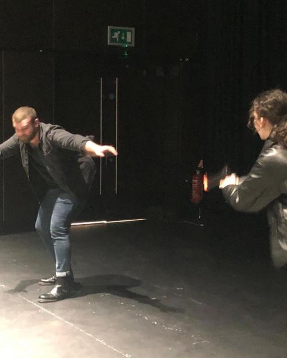 Idle_Discourse's tweet photo. We’re back at @MASTStudios preparing to present a few scenes from a new play ‘The Quantum Unicorn’ by @DanDawes85 as part of their scratch night. 

It’s a play all about time travel, and you can catch it tonight, last week, and in 1963… 🥁 

🦄 https://t.co/Cc0J3TZcFp