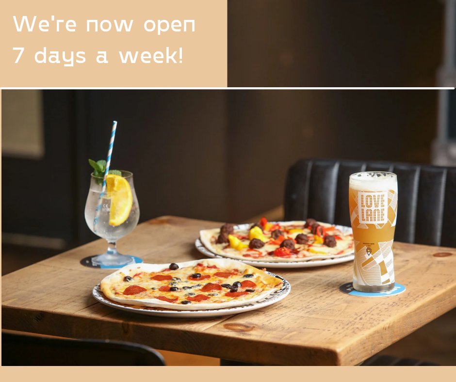 lovelanebrewing's tweet photo. That's 7 days of our #newmenu,
7 days of our #beerandgin,
7 days of our #cocktails.
Did we mention open 7 days a week? 👀
https://t.co/BtzuE7kNUW
#lovelane #lovelanebrewery #foodanddrinkLiverpool #openallweek #7days #yourlovelane #liverpoolexperience #independentliverpool https://t.co/dWCKcD993w