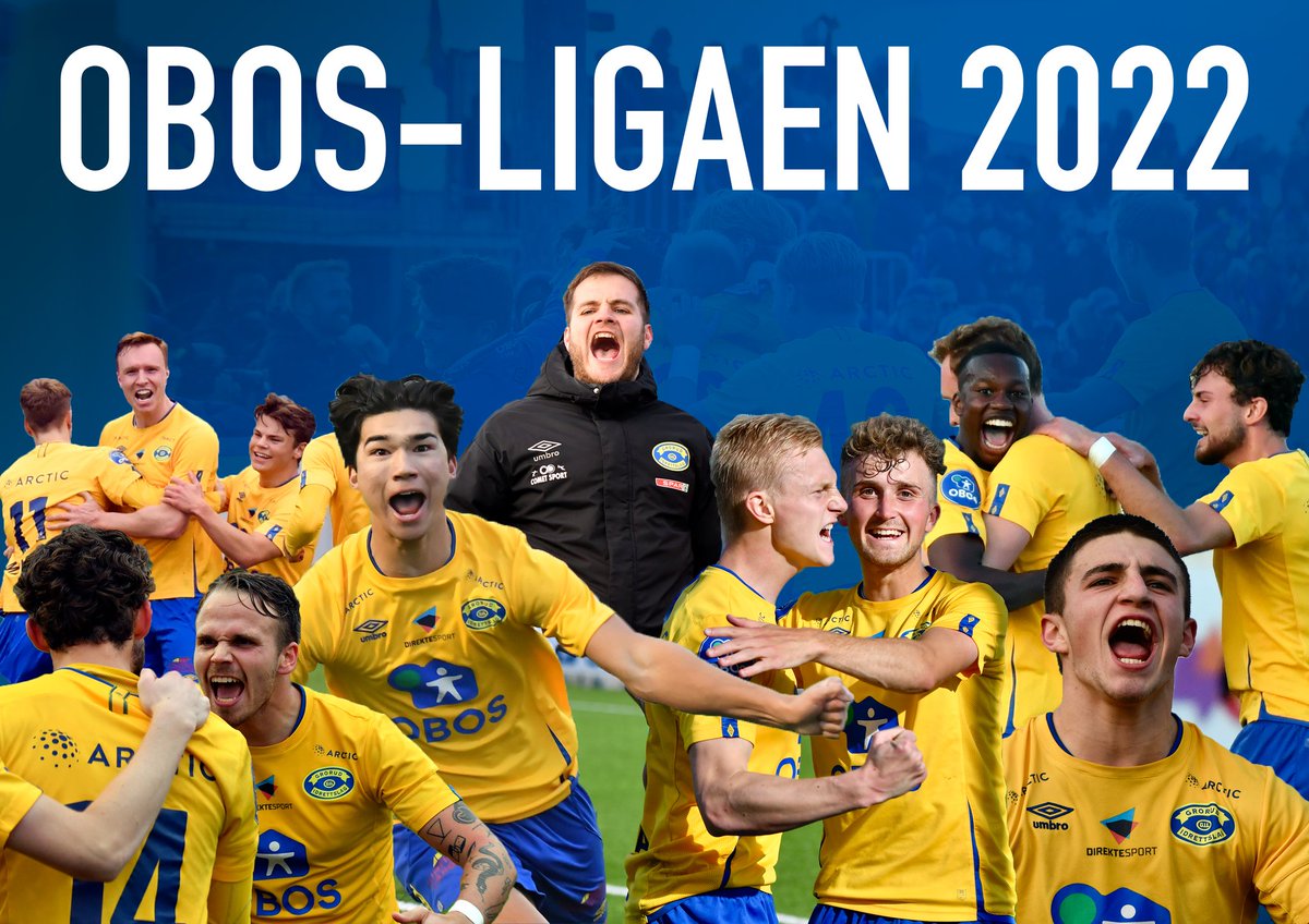 GrorudFotball's tweet image. SLUTT 

VI HAR KLART DET! 

Etter 3-1 seier over Strømmen har vi sikret plassen! 💙💛 

Vi skal spille OBOS-ligaen i 2022!