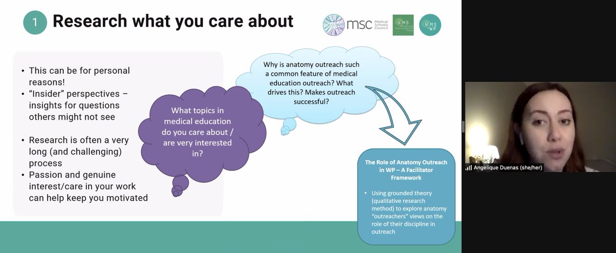 MedStudentWP's tweet photo. Thank you @angeliquee_93! We loved your workshop on designing #WideningParticipation Research Studies &amp; very grateful that you could join us today from across the pond!✨

Great to see our delegates dicussing barriers to research and potential solutions!🚀

#NMSWP21 #MedEd https://t.co/UzYdWMHpbV
