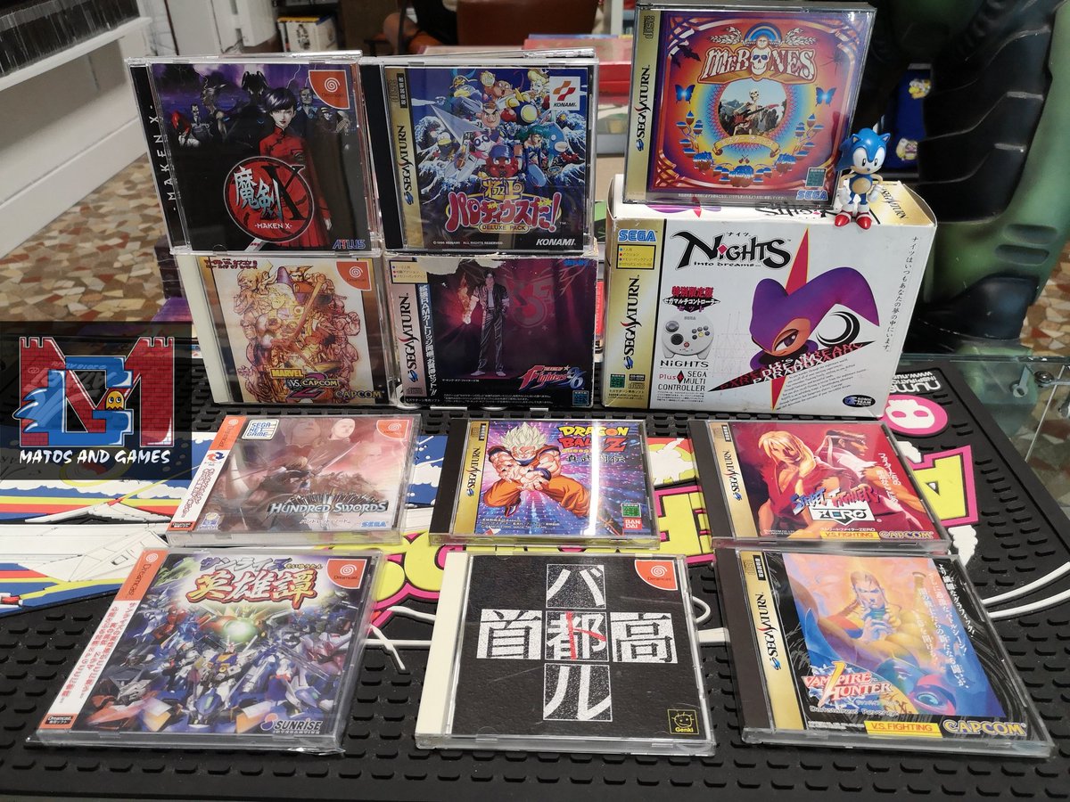 MatosandGames's tweet photo. De très bon jeux dans ce matos Sega Saturn et Dreamcast 😁💪
#retrogaming #sega #dreamcast #saturn #makenx #mrbones #vampirehunter #streetfighterzero #dragonballz #hundredswords #marvelvscapcom2 #thekingoffighters96 #nightsintodreams #parodiusda #shutokoubattle #matosandgames https://t.co/xfr92ZSI7c