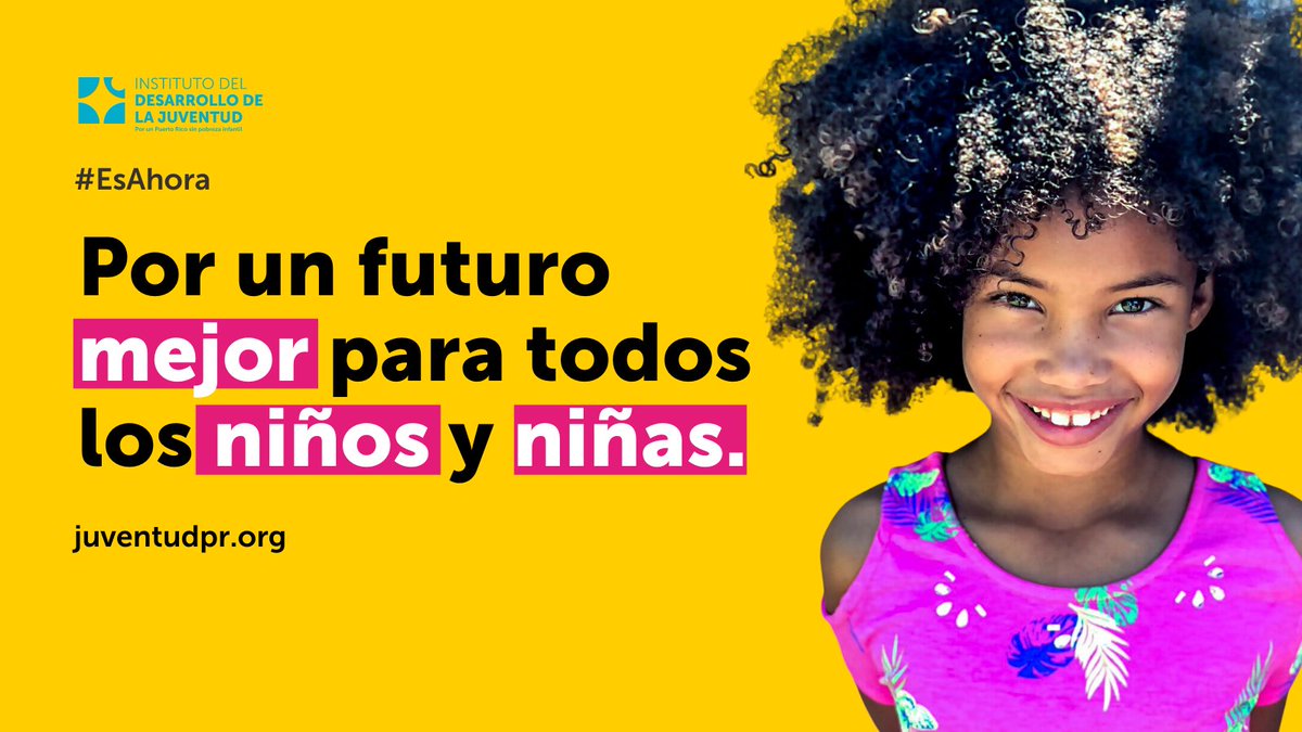 IDJ_PR's tweet photo. En este Día Mundial de la Niñez reiteramos nuestro compromiso con todos los niños, niñas y jóvenes de Puerto Rico. No descansaremos hasta que todos y todas tengan acceso a las oportunidades que les permitan desarrollar su máximo potencial. Si no es ahora, ¿cuándo? 
#EsAhora https://t.co/DTvjdXl2Oa