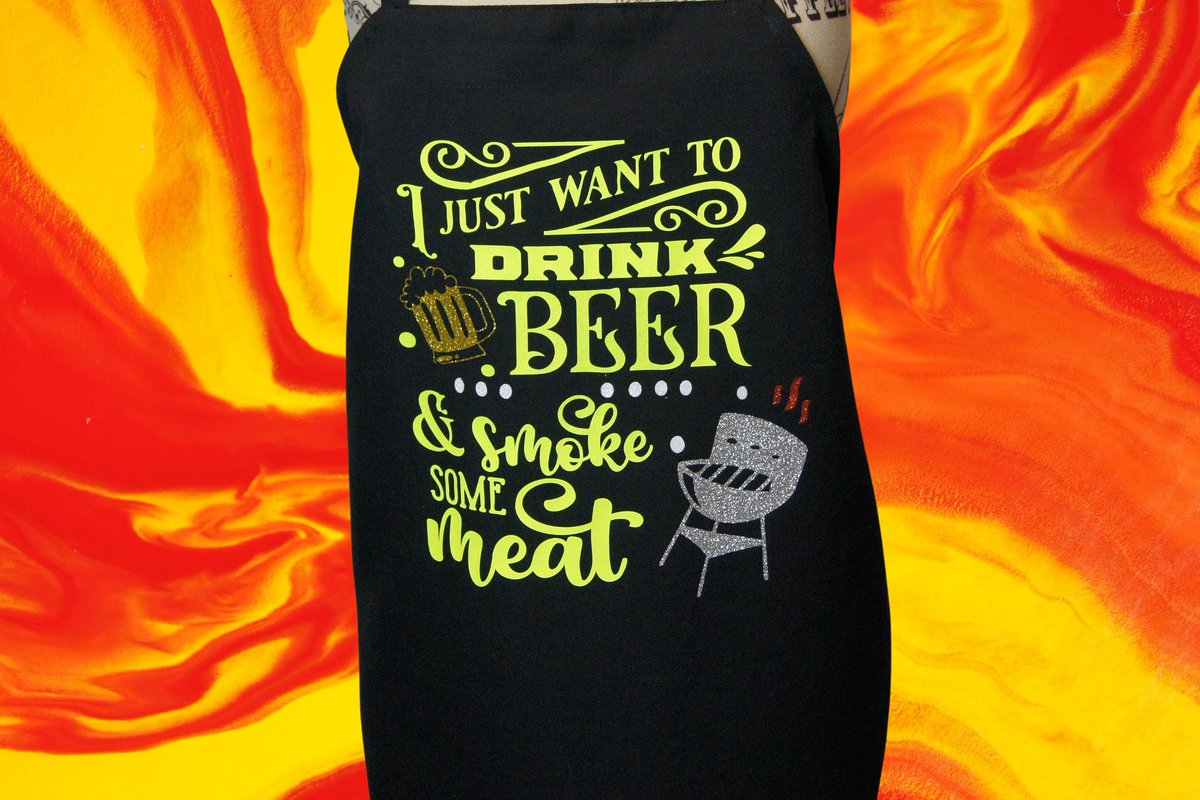 Excited to share the latest addition to my #etsy shop: Funny Apron/ BBQ Apron/ Apron for Women/ I just want to Drink beer & smoke some meat /Gifts etsy.me/3DAWyUg #black #yellow #polyester #funnyapron #apronforwomen #bbqapron #apronformen #sillyhumorapron #gift