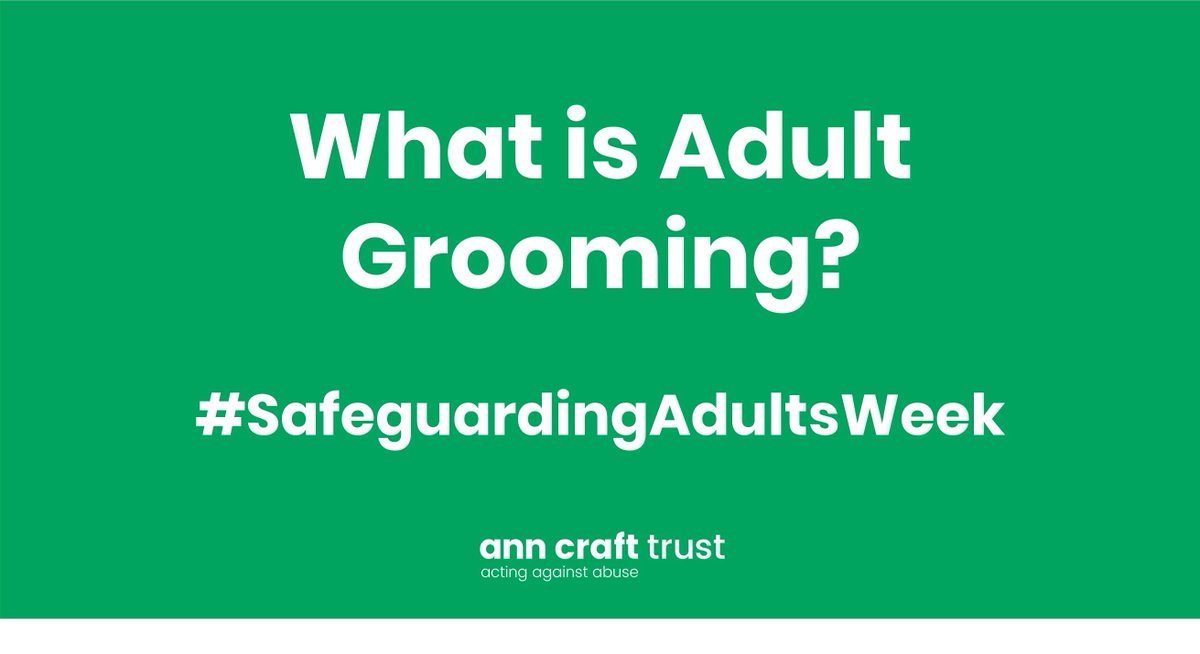YorksAmbulance's tweet photo. Grooming is a form of abuse that involves manipulating someone until they’re isolated, dependent and more vulnerable to exploitation. For signs of grooming in adults and what to watch out for, visit https://t.co/H8WkGW6K39

 #SafeguardingAdultsWeek https://t.co/do5vkjtmJ9