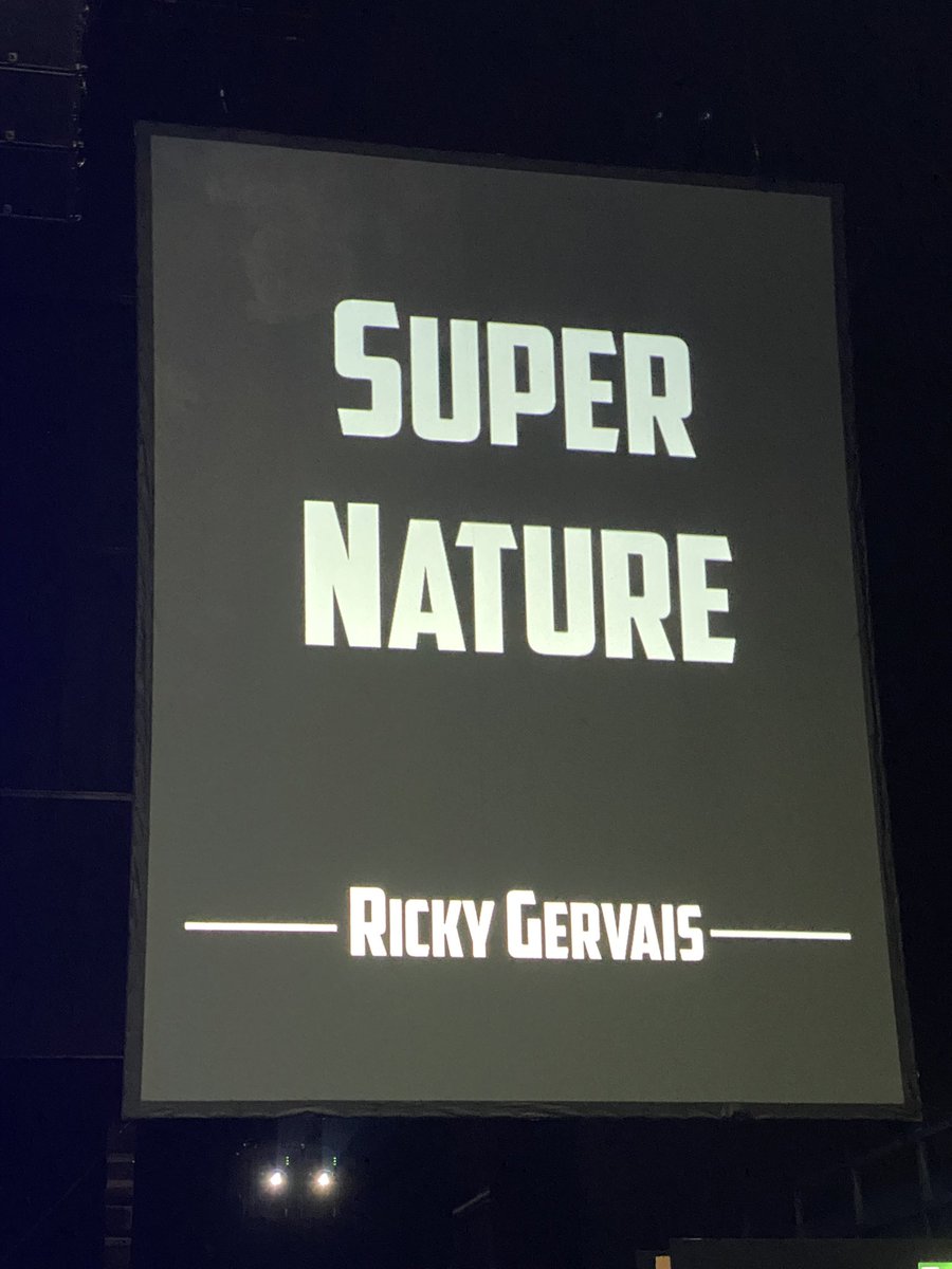 CharliJepson's tweet photo. @rickygervais last night was brutal!!! Even bought two more tickets to get closer to the front! Worth paying twice and waiting 2 years!!! Best night ever! Funniest guy ever https://t.co/NuuDOKRYxE