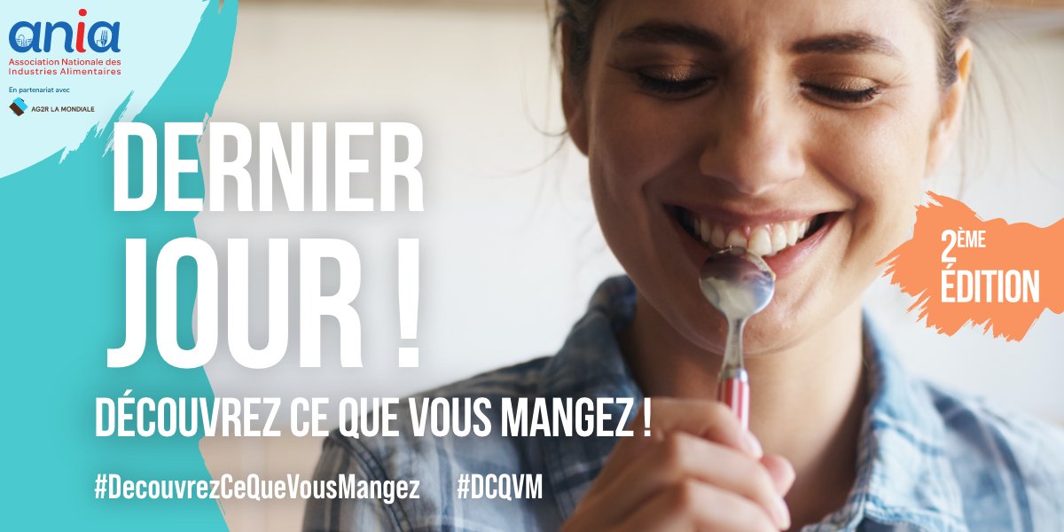 😋Dernier jour pour #DécouvrezCeQueVousMangez 

🙏Merci à tous pour votre présence au sein des entreprises participantes qui ont chaleureusement ouvert leur porte au public.

✨Ravi(e) de votre évènement ? Partagez-nous votre dernière journée avec #DécouvrezCeQueVousMangez #DCQVM