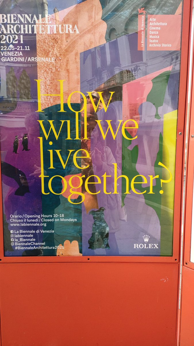 ZuberGregovic's tweet image. #Venice
#BiennaleArchitettura2021 
#FutureAssembly 
"The principle of protection and well being to be applied not only to humans but to all the environment,including animals,plants,air,water, soil...a social alchemy embracing the whole world planet"
Earth Is Home to All
#Respect