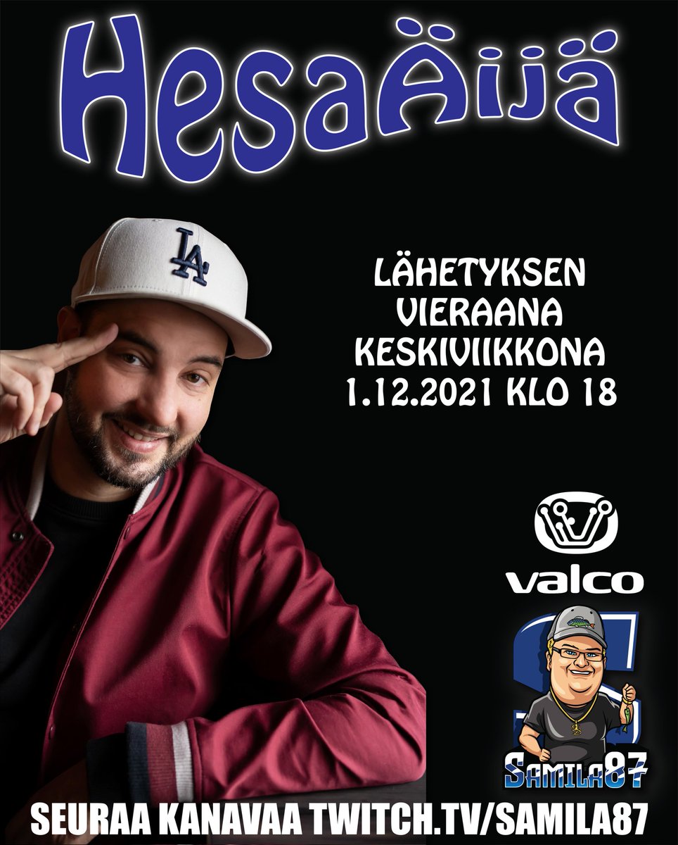 Keskiviikkona 1.12. striimissä vieraana maailman raumlaisin hesalaine Hesaäijä pelailemassa hieman änäriä ja juttelemassa niitä näitä. Tuu moikkaa! @valco_e <a href="/NHLGamerCOM/">NHLGamer</a> #NHL22 #esportsfi