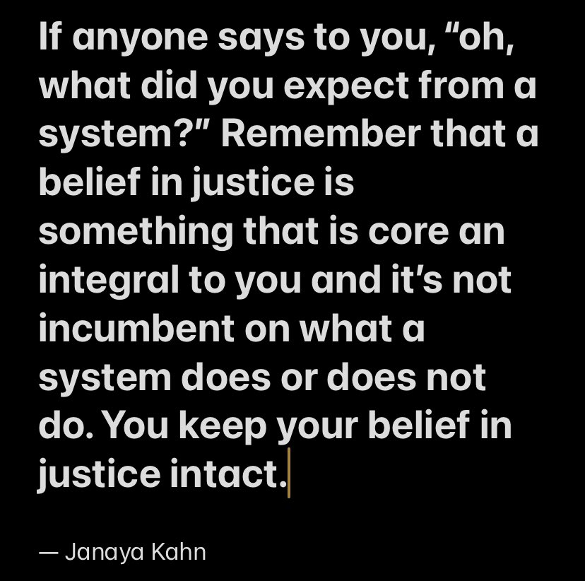 Thank you <a href="/janaya_khan/">janayathefuture</a> for reminding us that expected outcomes don’t mean we aren’t allowed to feel.
