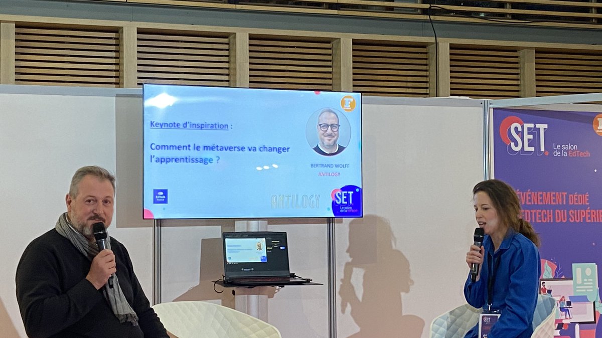 tkoscielniak's tweet photo. #SETedtech passionnante intervention de @BertrandWolff @LePavillonXR sur le #Métavers https://t.co/4kMSPH4ZT4
