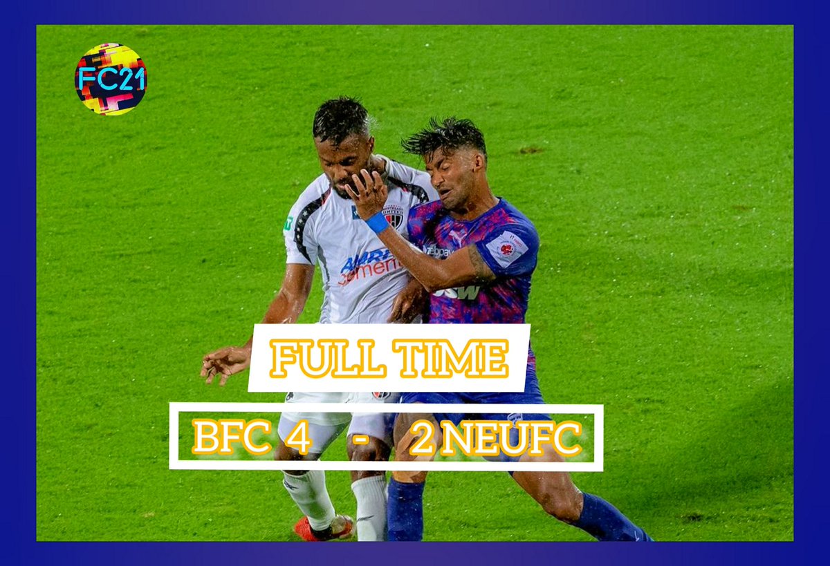 footycrick21's tweet photo. A Six goal thriller in the 2nd match of this season ends in favour of @bengalurufc .
#NEUFCVSBFC #ISL
#Bengalurufc #NEUFC https://t.co/dTzuuHqFKF