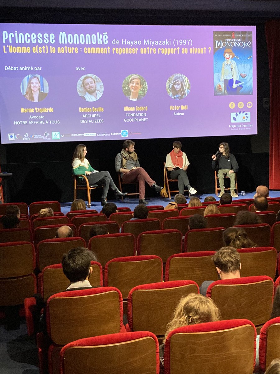 clubdeletoile's tweet photo. Nouveau débat passionnant sur l’Homme et la nature au Festival #ProjectionTransition après la projection de Princesse Mononoké 🌱 

@MarineYzqrdo @DamDeville @albane_godard @NotreAffaire @GoodPlanet_ @AAlizees https://t.co/v25MR5Nl00