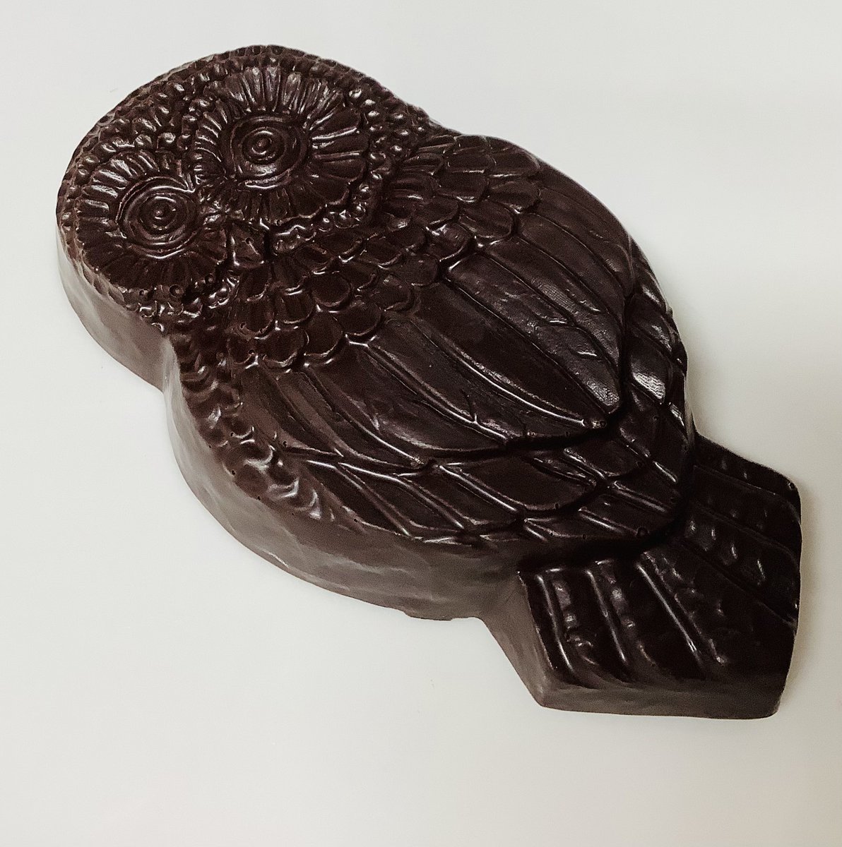 endeducbullying's tweet photo. Dark chocolate #0wl 🦉 I love the detail on this mold. https://t.co/hqDDOMGJcl
