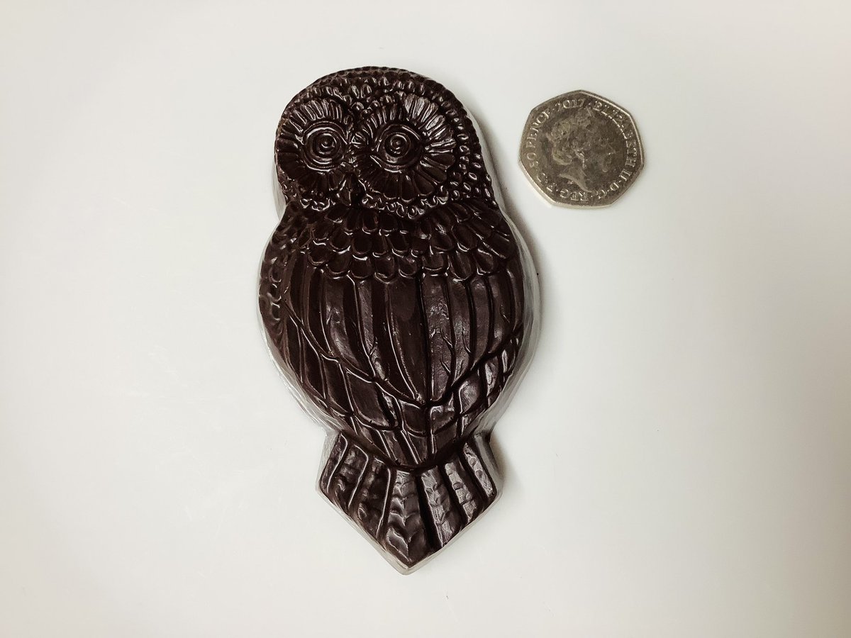 endeducbullying's tweet photo. Dark chocolate #0wl 🦉 I love the detail on this mold. https://t.co/hqDDOMGJcl