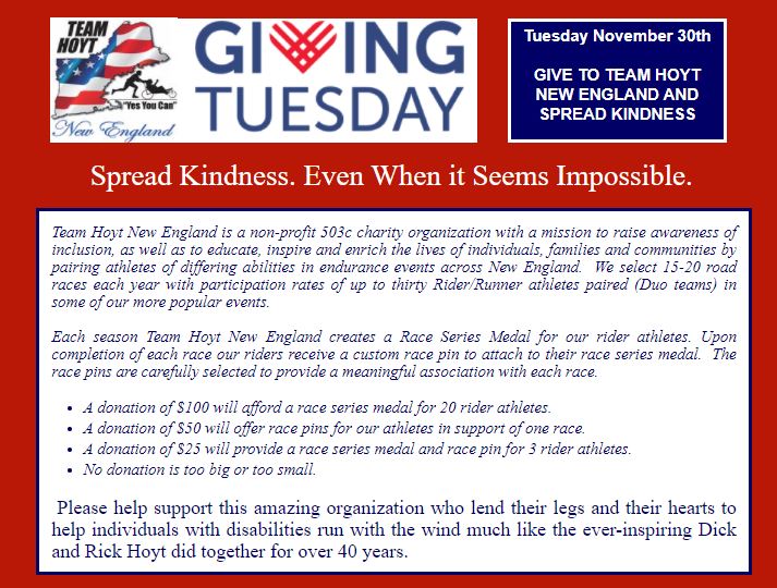 tammy_tstapes's tweet photo. I believe the season of giving is all year round but this coming Tuesday is every charity's big push to acquire funds they desperately need. Check out what great things THNE does for their athletes with the generosity of their donors! https://t.co/dssROcIFuZ