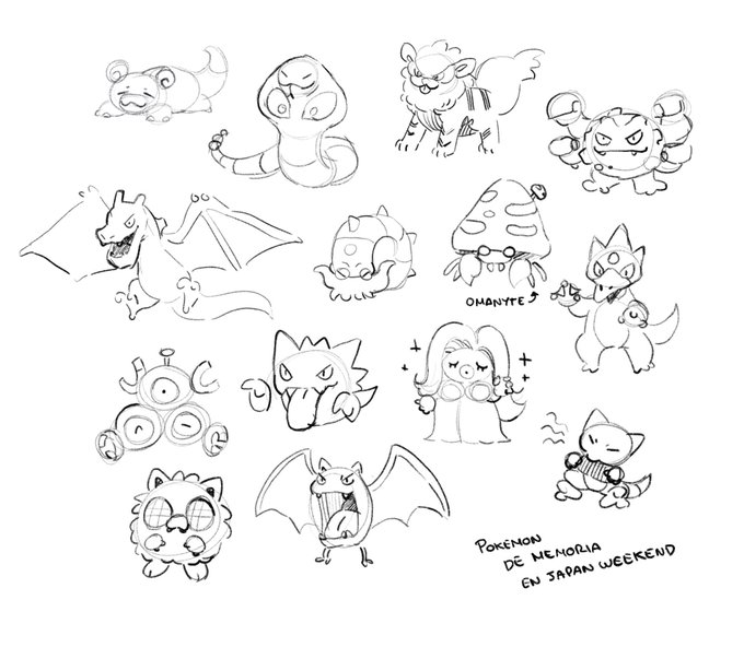 En el taller de dibujo que hemos hecho ⁦@nya_Deko⁩ y yo en la ⁦@Japan_Weekend⁩ de Burgos hemos dibujado todos juntos pokemon de memoria✨
Estos son los que he hecho yo, qué tal los vuestros?👀 