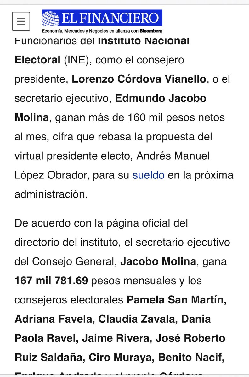 Morena168399456's tweet photo. @Navegaciones @mlucascir @INEMexico @lorenzocordovav @PartidoMorenaMx Consejeros con salarios de $160,000, sus asesores de $200,000, asesores de los asesores2,000,000 anuales c/1, sus comilonas,sus aguinaldos y bonos de retiro millonario x 7 escasos años de vivir como virreyes, y encima actuaciones parciales.Una verdadera cueva de Ali Baba el INE. https://t.co/AXDzHhwXGW