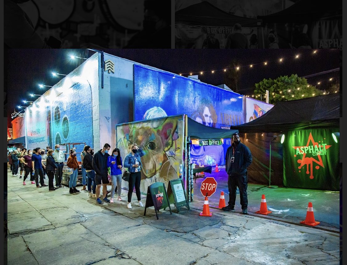 Tonight! Comedy benefitting <a href="/AIDSLifeCycle/">AIDS/LifeCycle</a> w .<a href="/DavidKoechner/">David Koechner</a> <a href="/DougBenson/">Doug Benson</a> <a href="/ejkerrigan/">Eleanor J. Kerrigan</a> <a href="/craigpconant/">Craig Conant</a> @audreystewisart 

🎟  bit.ly/3h9lw3M 
7763 Melrose Avenue - 
Outdoor Seating &amp; Free Drinks!l