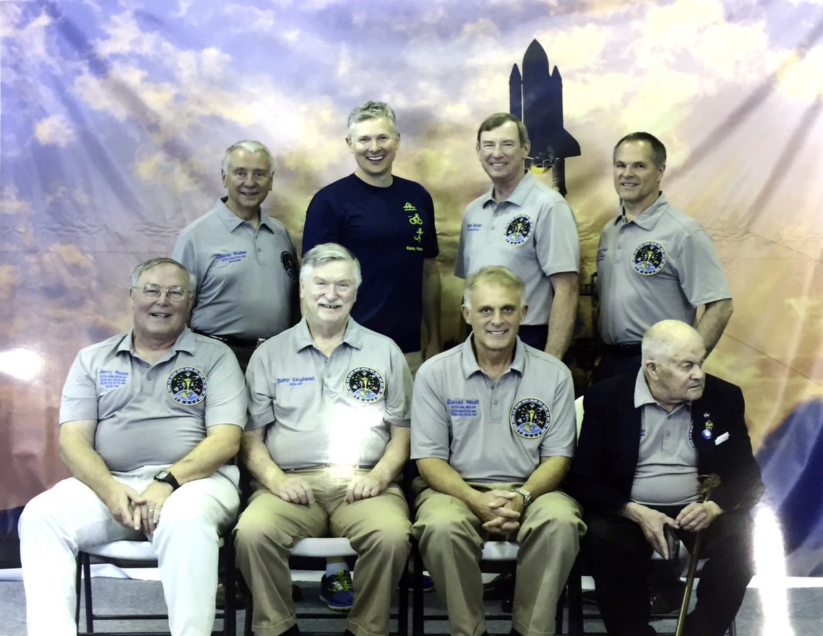 davidwillkie's tweet photo. Enjoyed being with many Hoosier astronauts in July 2017 supporting the Gus Grissom Memorial Museum in Mitchell, IN. @AstronautDWolf https://t.co/gMFJNpxBNn