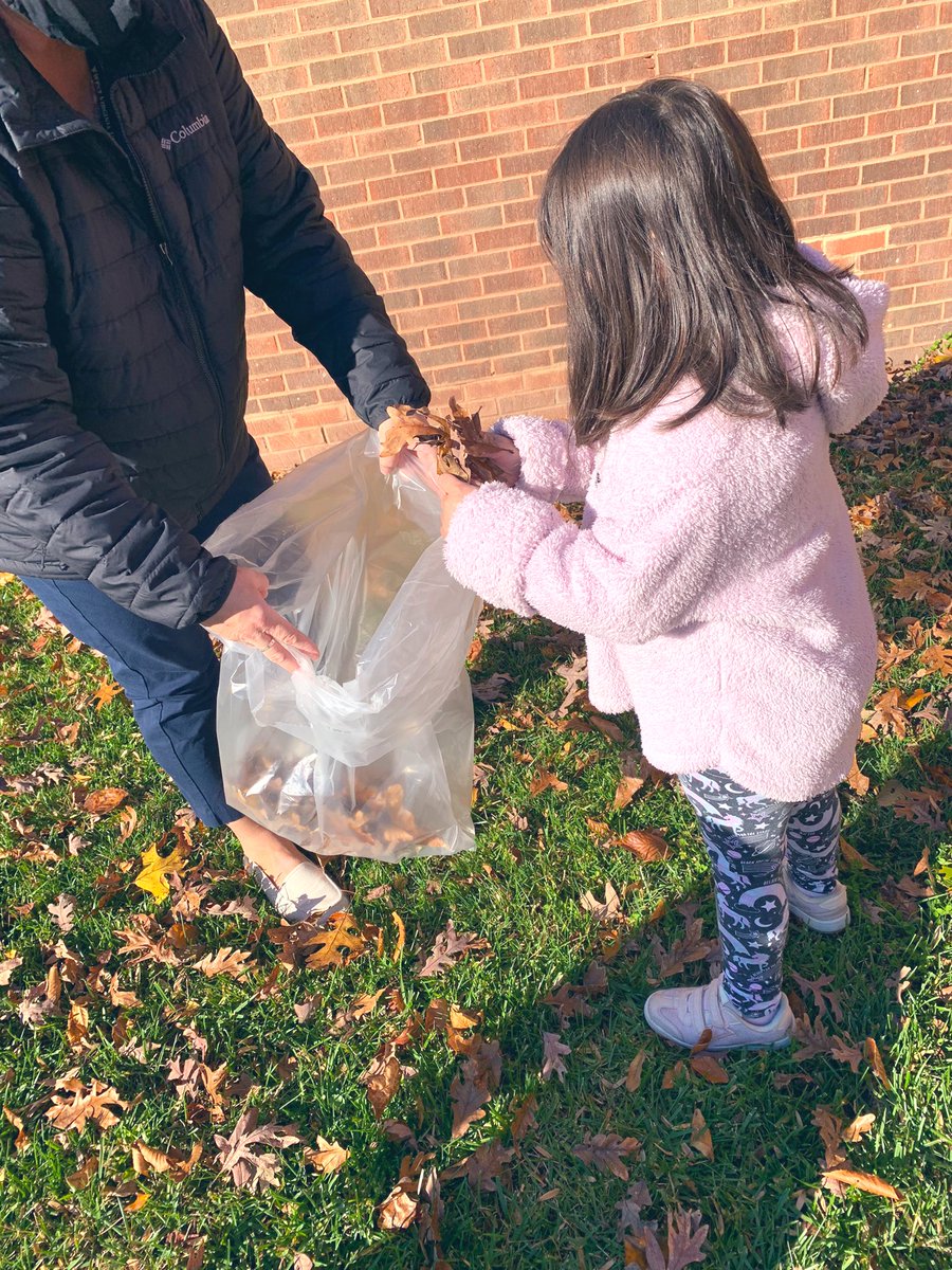 Mrs_Cudd's tweet photo. We had a fun fall day. We went outside, collected leaves, brought them inside, raked them into a pile, and OF COURSE jumped in! 🍁 https://t.co/E4JWKVdtHF