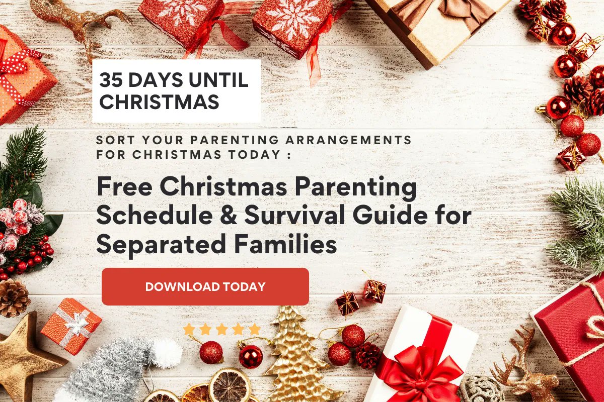 NatFamMediation's tweet photo. With 35 days until Xmas, #divorced or #separated couples are thinking about #parentingarrangements over the Xmas period. But with court backlogs, this route is no longer a reality. Download our free #Christmas Parenting Schedule &amp; Survival Guide  : https://t.co/x32Or4SBiK https://t.co/UIWyB8gqzn