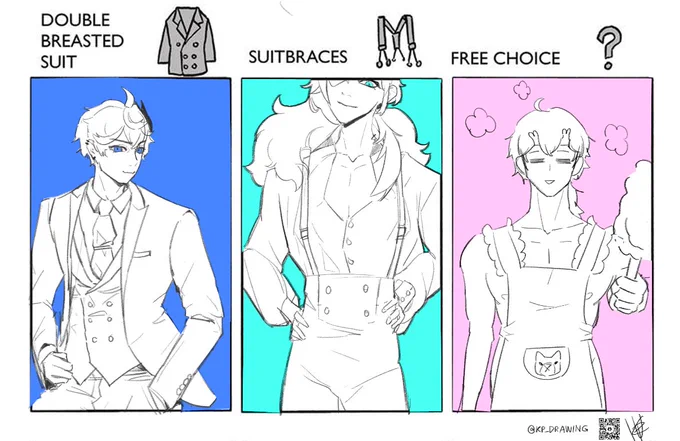 Draw a suit meme (2) #childe #Kaeya #Kaeyafanart #thoma 