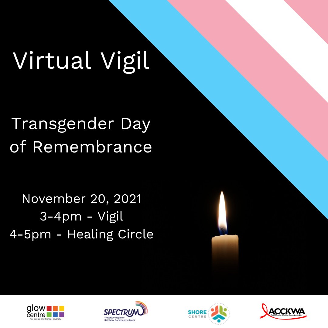 UWHealthyU's tweet photo. On this Transgender Day of Remembrance, we remember and honour those who have lost their lives or have been harmed by transphobic violence. 

Virtual Vigil - NOV 20, 3- 5 PM
 
To learn more and register, visit: https://t.co/YvUi1Xef9t https://t.co/IRoMOOdLIj