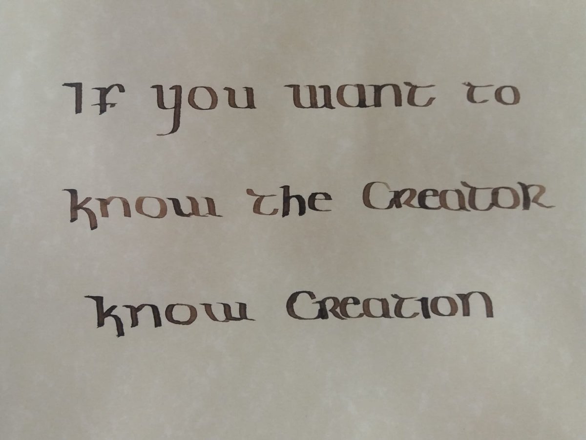 KarenDouglas_NI's tweet photo. Enjoyed this afternoon's calligraphy workshop at #StColumbanusParish #Ballyholme as part of the #ColumbanusFestival #MonasticLife #EarlyIrishWriting #FriendsOfColumbanus #Bangor #LightOfTheWorld https://t.co/VmAjxbXc7l