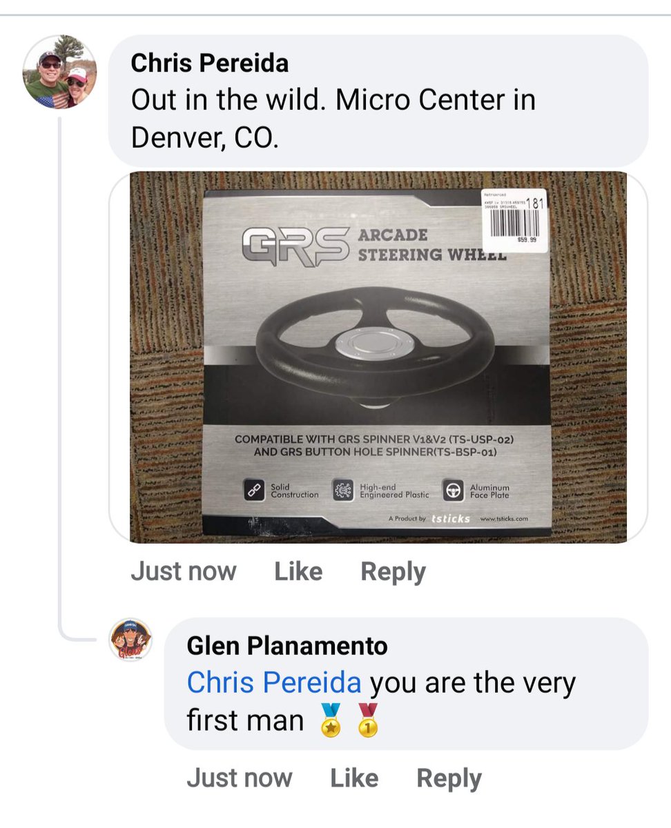 show_glen's tweet photo. The very first GRS wheel sold and at MicroCenter
#glensretroshow #arcadecontrols https://t.co/w49wZMUKVc